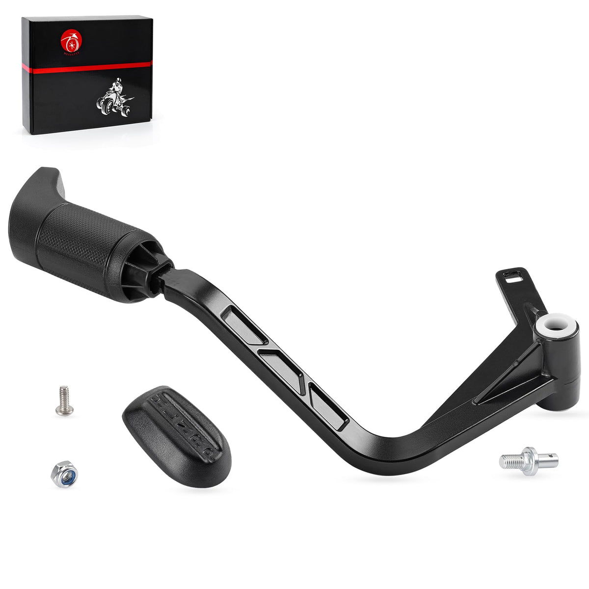 MOTO1988 shift lever front view showing durable fit and clean matte aesthetic