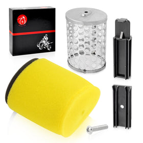 MOTO1988 filter kit beside ruler showing compact size and easy replacement