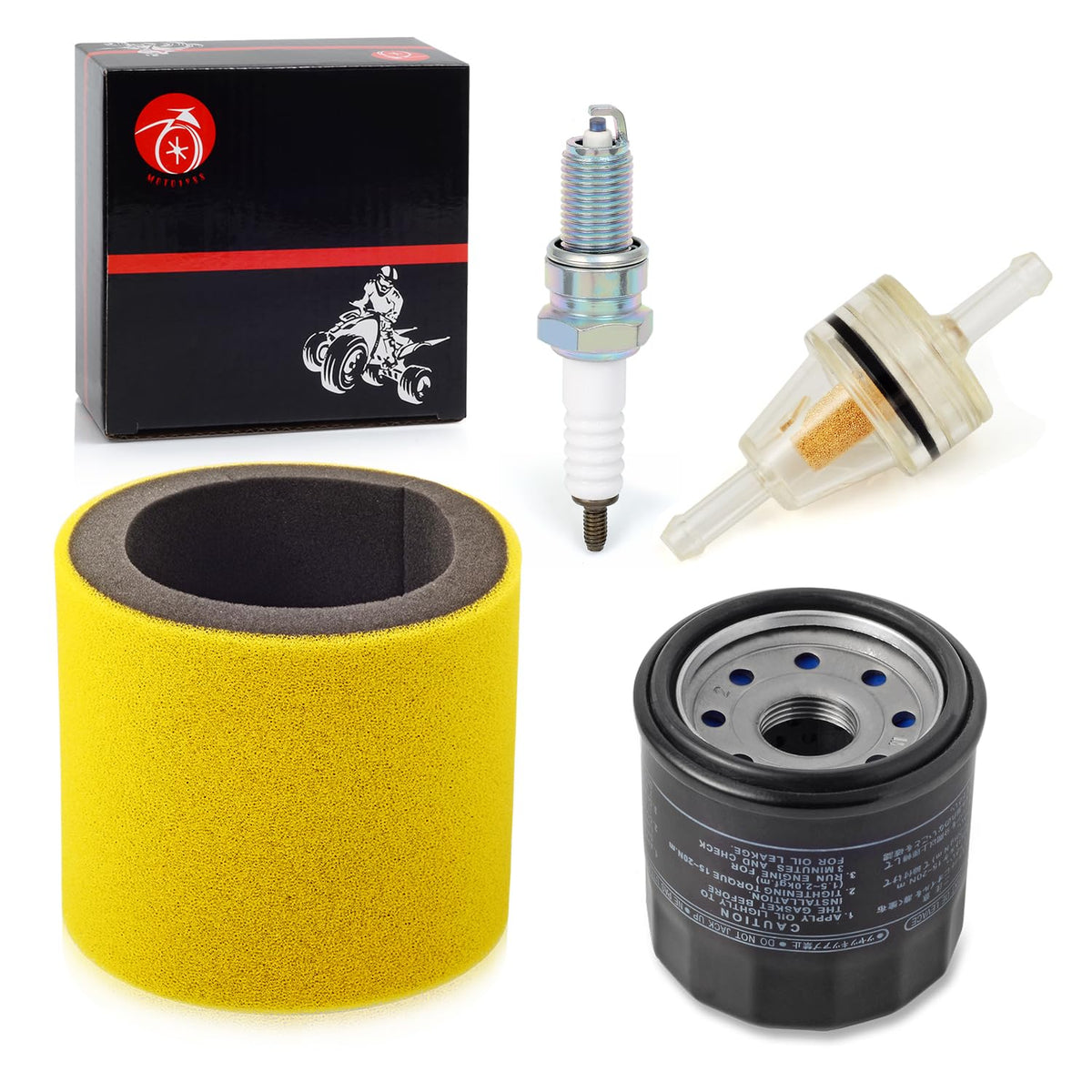 MOTO1988 spark plug detail highlighting electrode and consistent ignition benefit