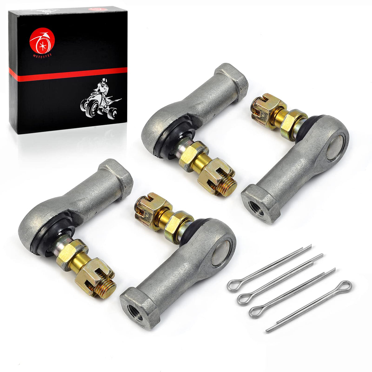 MOTO1988 front-packaging showing complete tie rod end kit and benefit of ready replacement
