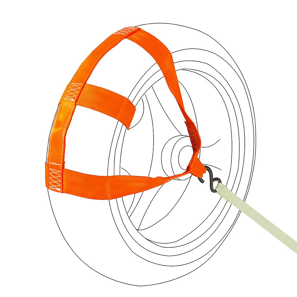 MOTO4U front packaging of orange rear wheel strap showing product and brand