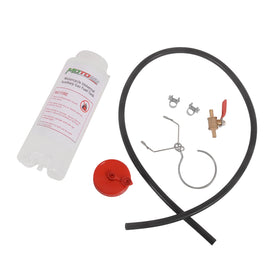 MOTO4U supplied fuel line and clamps displayed for easy installation