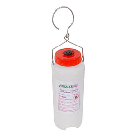 MOTO4U close-up of graduated scale on bottle providing accurate volume measurement
