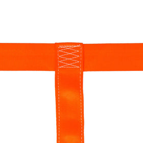 MOTO4U bright orange strap contrasting trailer bed for visibility
