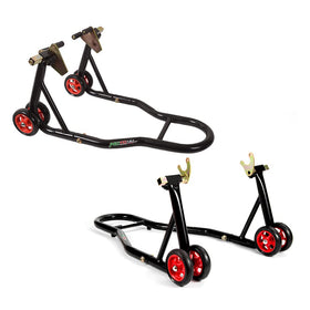 MOTO4U scale comparison with bike showing fit and space-saving storage