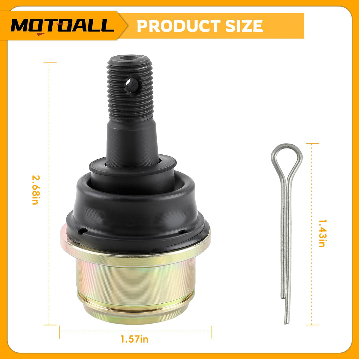 MOTOALL ball joint installed on control arm demonstrating restored steering stability