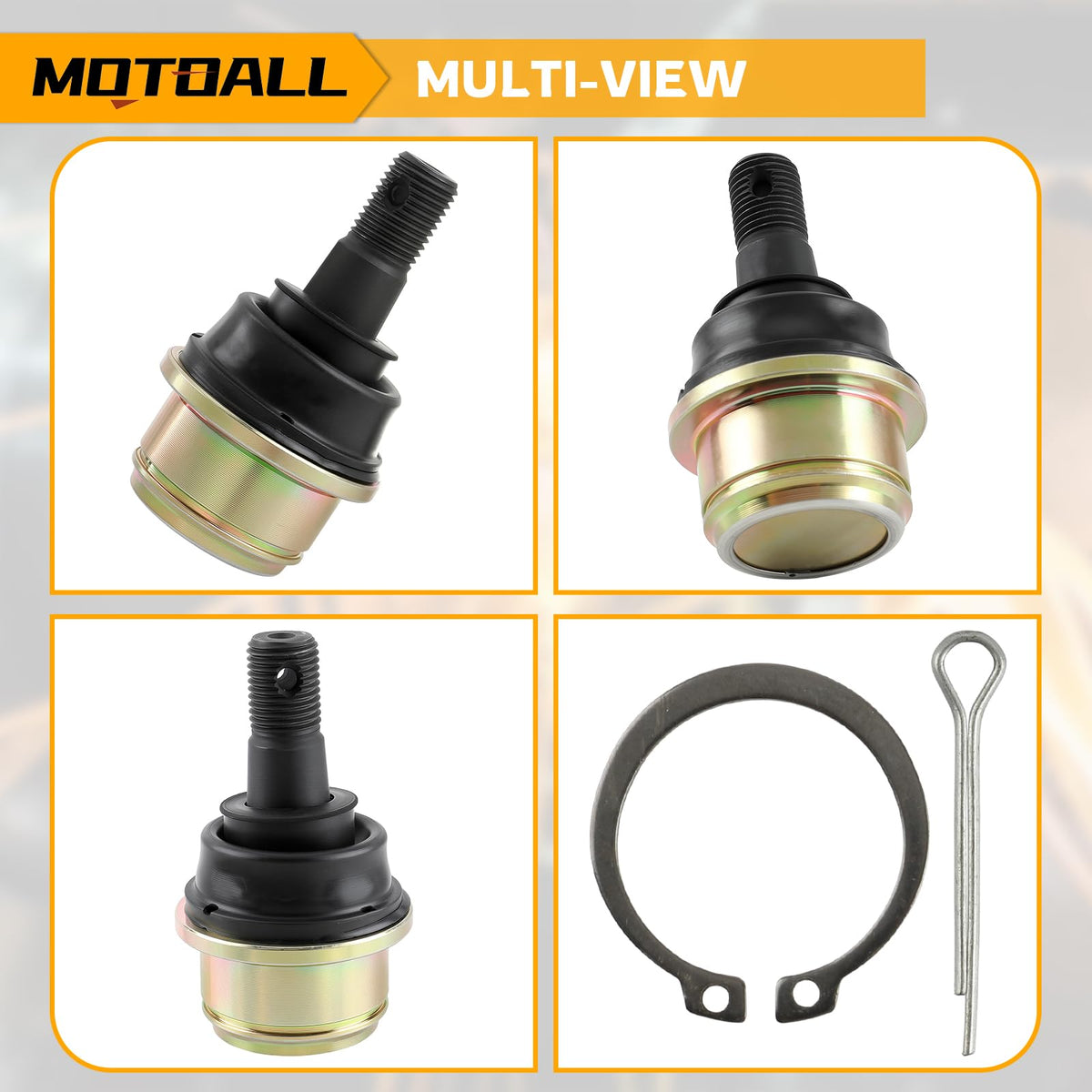 MOTOALL side profile highlighting protective seal to reduce dirt and moisture intrusion