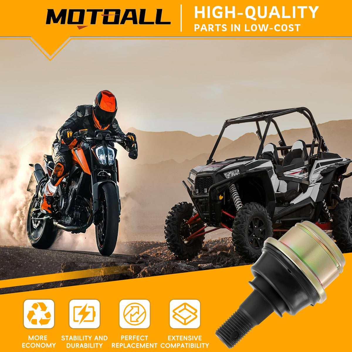 MOTOALL close-up of M12×1.25 threads ensuring proper fit and secure engagement