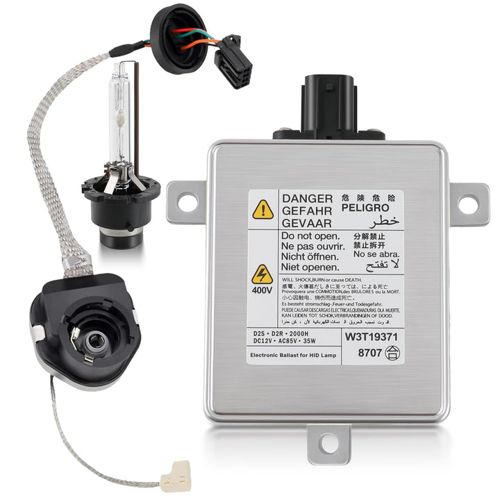 MOTOALL ballast front view showing connectors and mounting points for quick fit