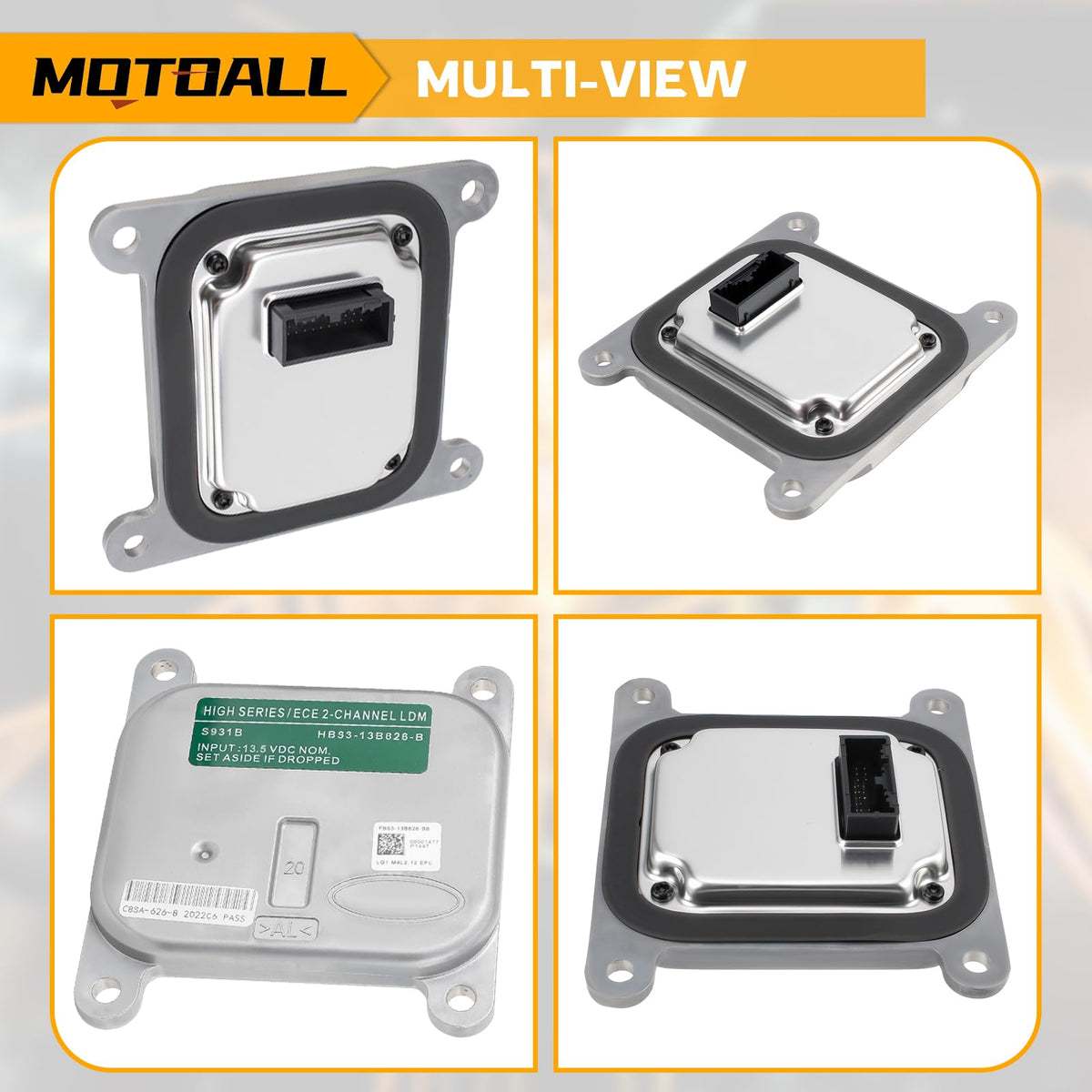 MOTOALL ballast installed in headlight assembly demonstrating correct placement