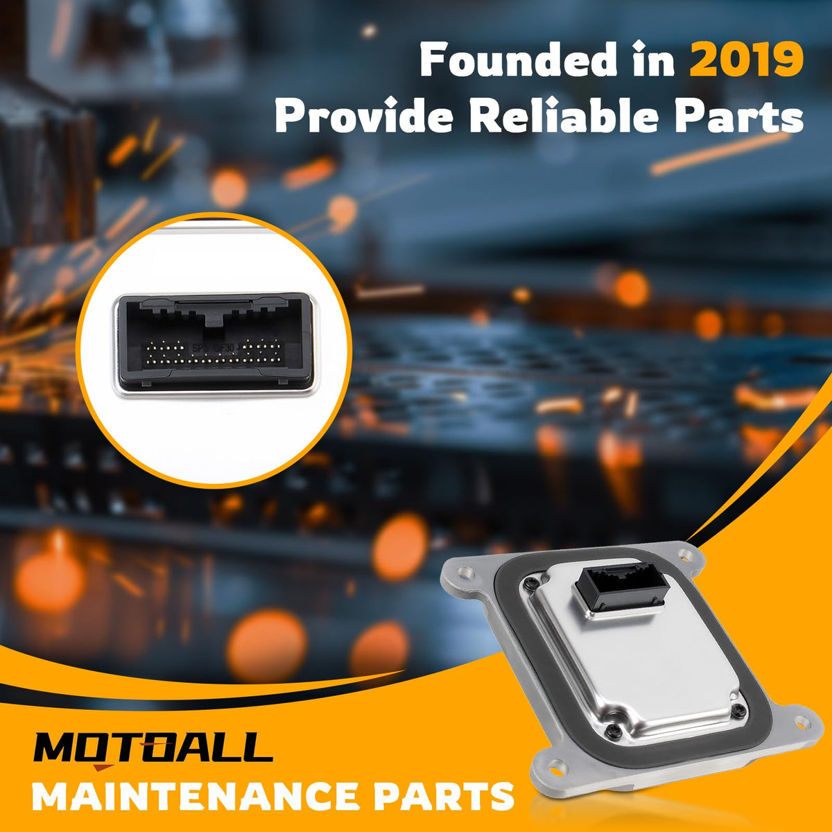 MOTOALL ballast size comparison next to ruler for accurate dimensioning