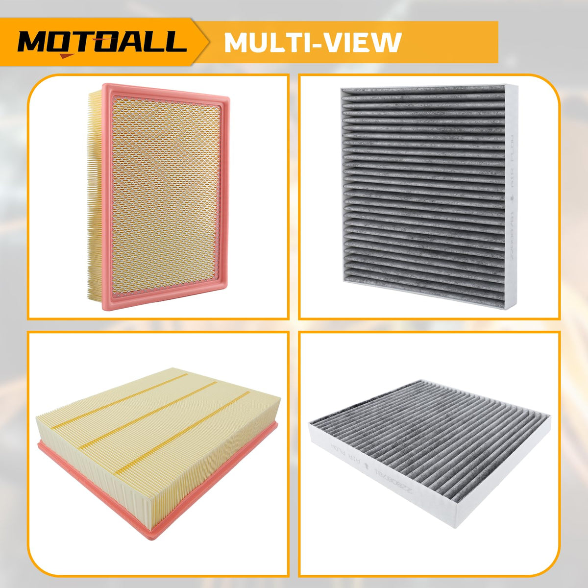 MOTOALL cabin filter seated in HVAC intake, easy install improves cabin comfort