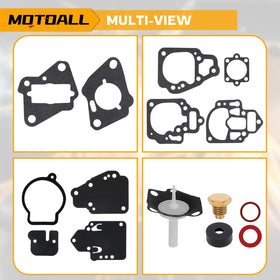 MOTOALL mechanic installing kit parts into carburetor to restore fuel control benefit