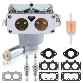 MOTOALL carburetor front view showing inlet ports and durable finish for easy replacement