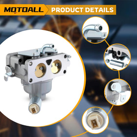 MOTOALL carburetor side linkage detail showing throttle connection for reliable throttle response