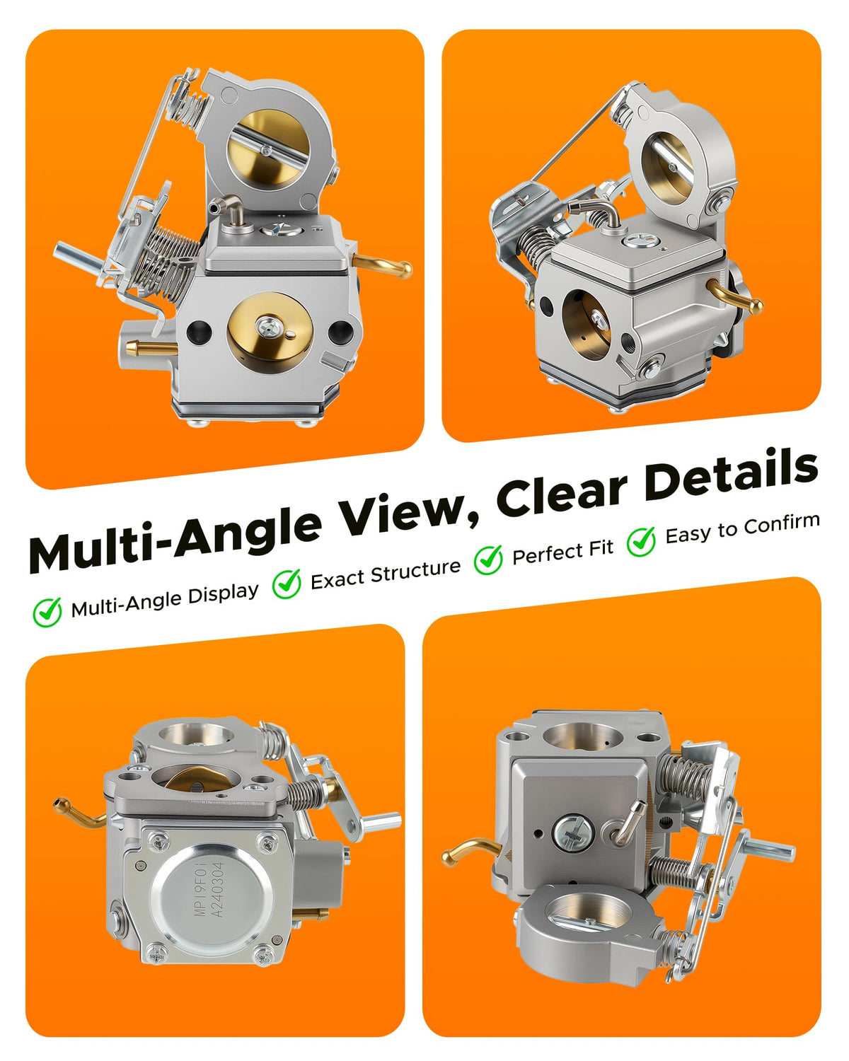 MOTOALL carburetor throttle linkage closeup showing precise control and responsiveness