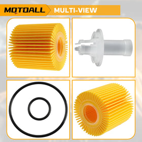MOTOALL side profile of filter indicating compact, OEM-style shape