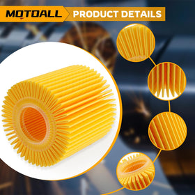 MOTOALL filter beside ruler showing dimensions for fit verification