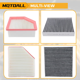 MOTOALL cabin filter positioned behind glovebox illustrating simple access and cleaner cabin air