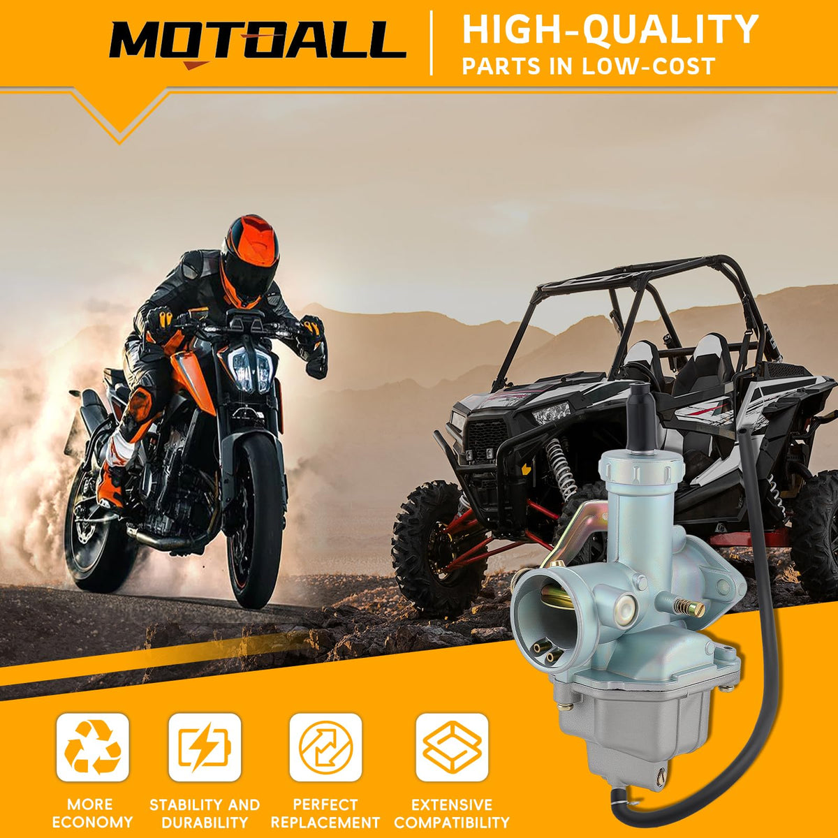 MOTOALL air filter close-up highlighting filtration and dust protection