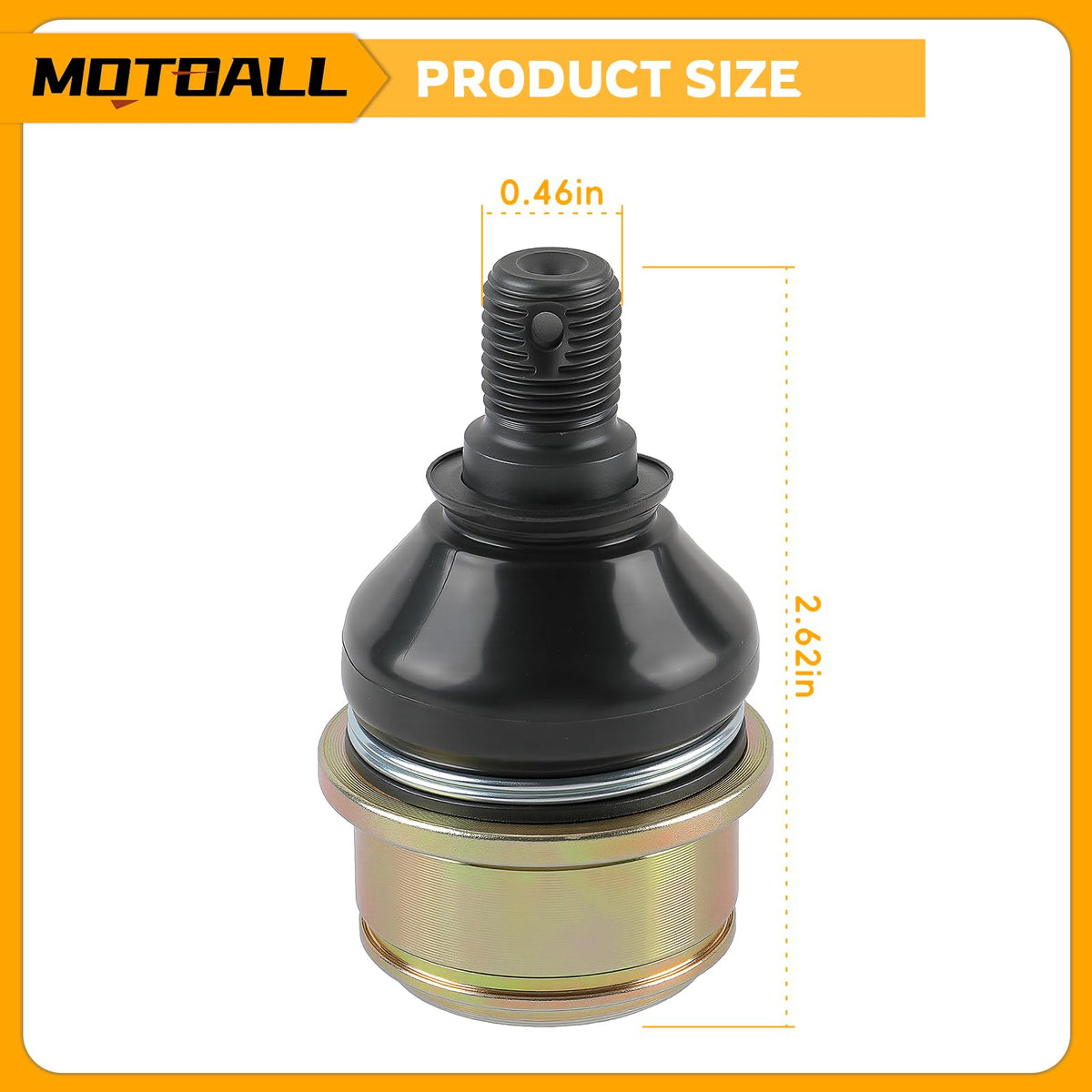 MOTOALL side profile of assembled upper and lower joint highlighting durability
