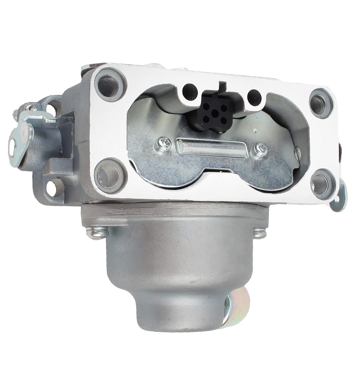 MOTOALL carburetor size comparison with ruler showing compact dimensions for fit verification