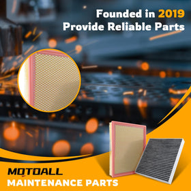 MOTOALL filters next to ruler for scale, confirms correct size and fitment