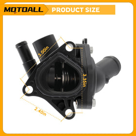 MOTOALL thermostat housing close-up of threads and machined surfaces for secure seal