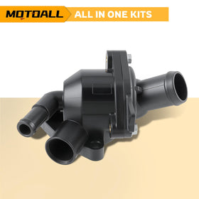 MOTOALL thermostat housing with tools showing ready-to-install convenience