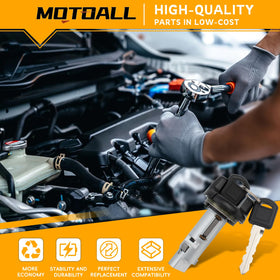 MOTOALL two keys included with cylinder for immediate use and backup