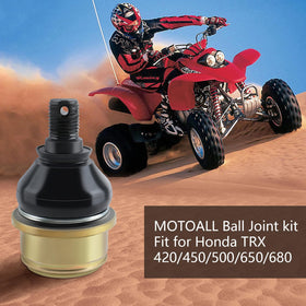 MOTOALL upper ball joint close-up showing precision finish and a durable seal for reliability