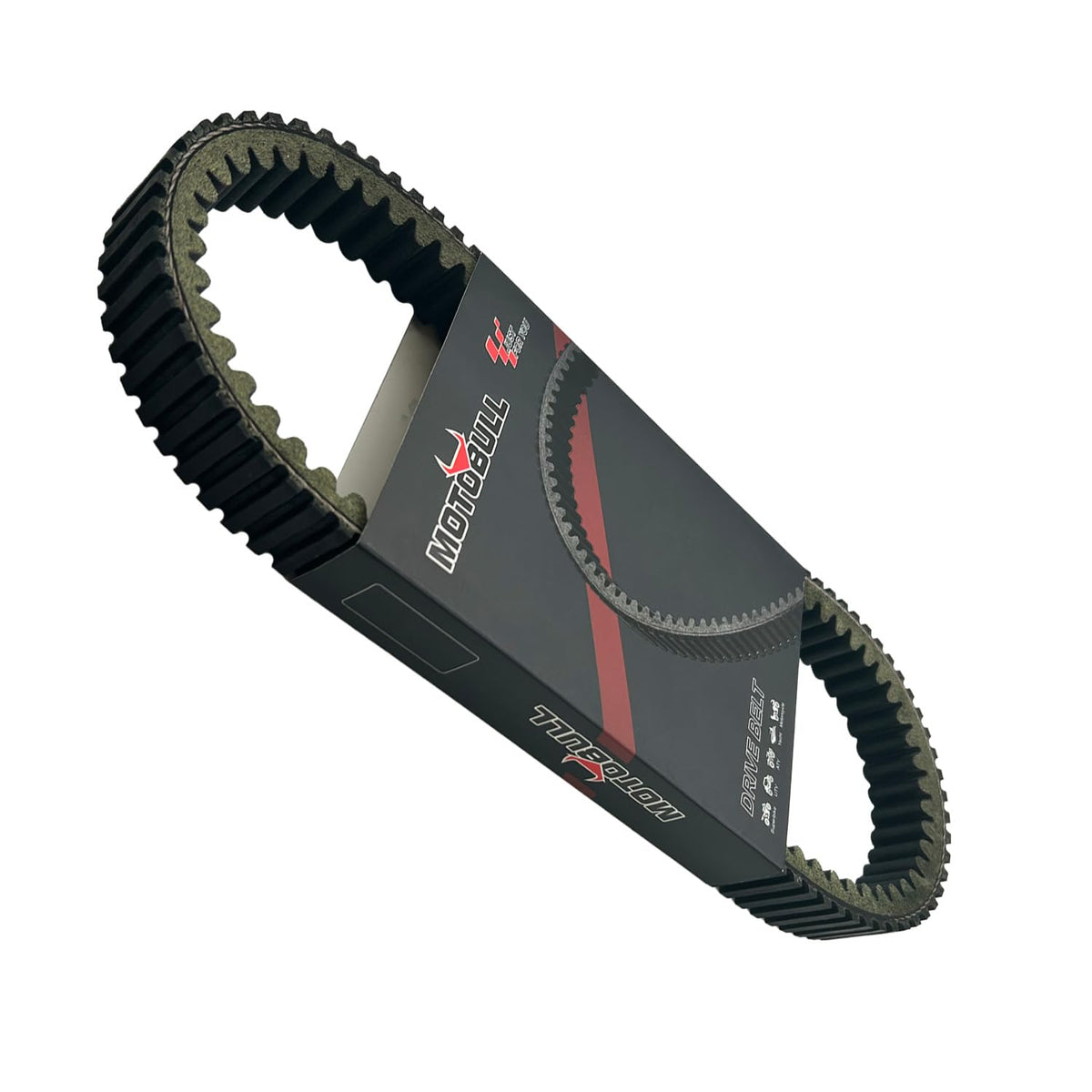 MOTOBULL drive belt front view showing profile and fit benefit