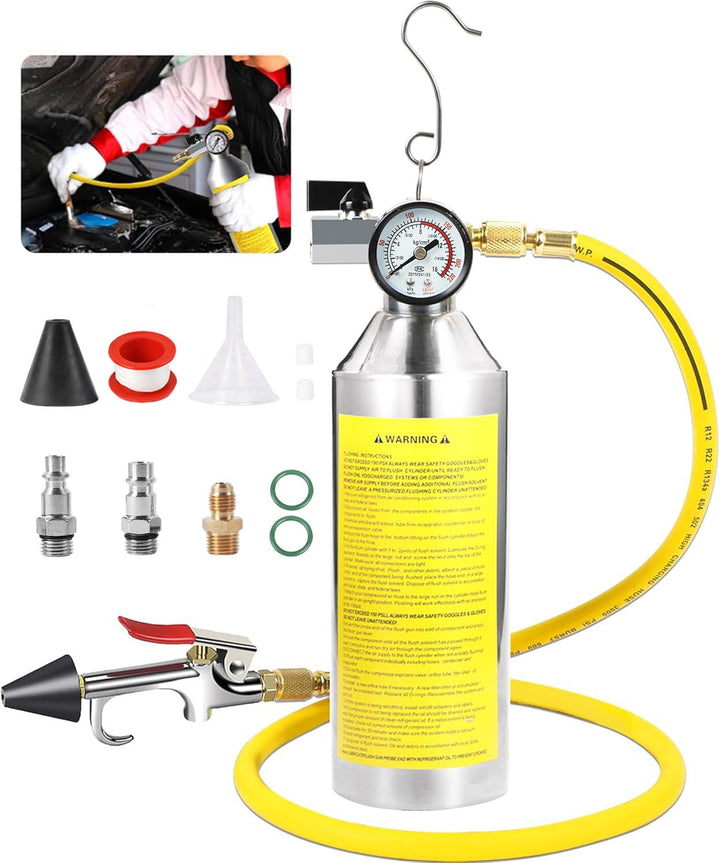 MOTOCOCHE front canister showing durable stainless steel and label for reliability
