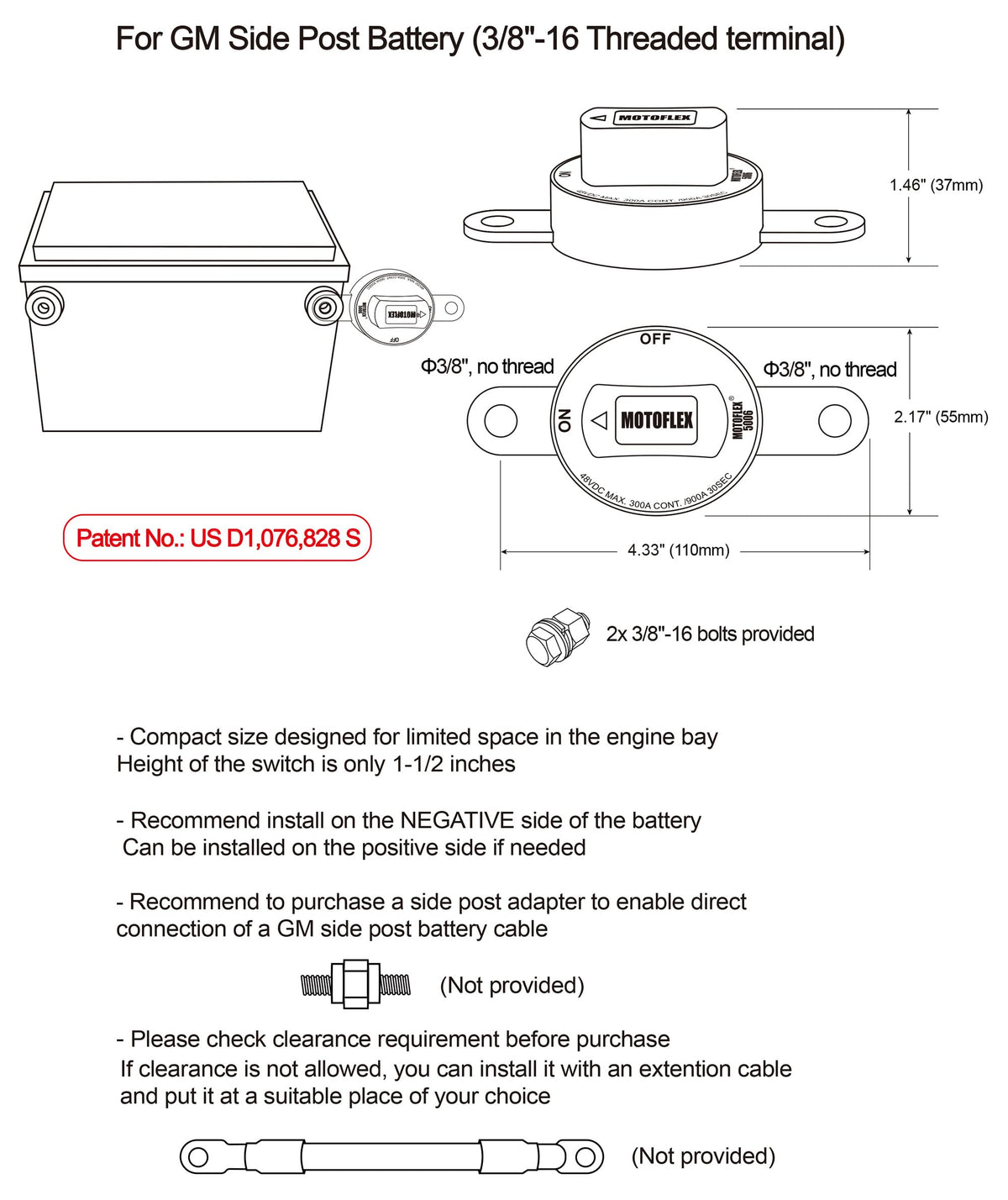 MOTOFLEX installed in a boat console showing marine suitability and waterproofing