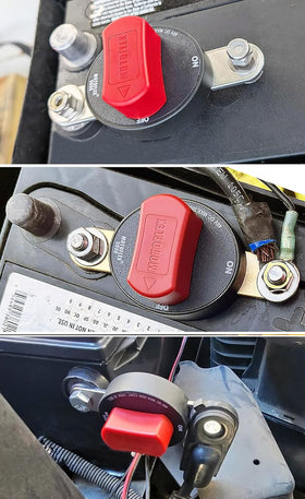 MOTOFLEX removable red knob detail demonstrating theft deterrent benefit