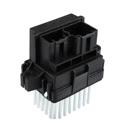 Motoforti front view of blower motor resistor showing fit and benefit of easy replacement