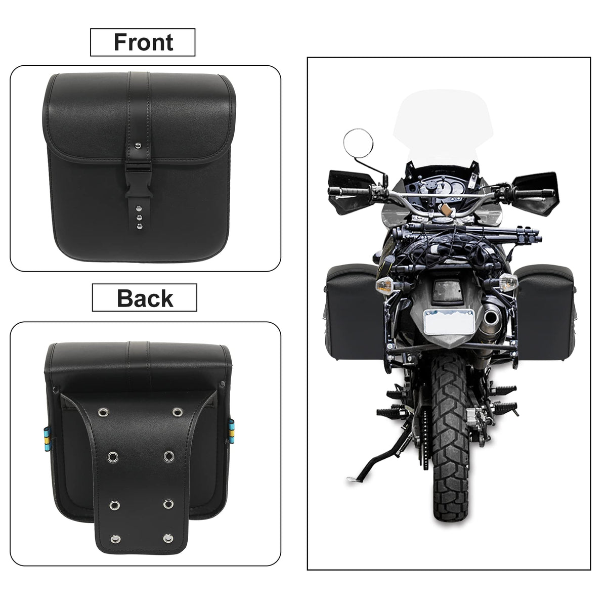 Motoforti open bag showing interior capacity and organization benefit