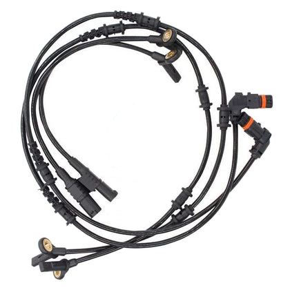 MOTOKU ABS sensor set front view showing four sensors and connectors for easy replacement