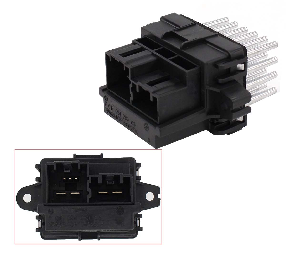 MOTOKU installed in vehicle footwell demonstrating restored multi-speed fan control