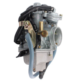MOTOKU carburetor front view showing mounting flanges and fuel inlet, improves compatibility