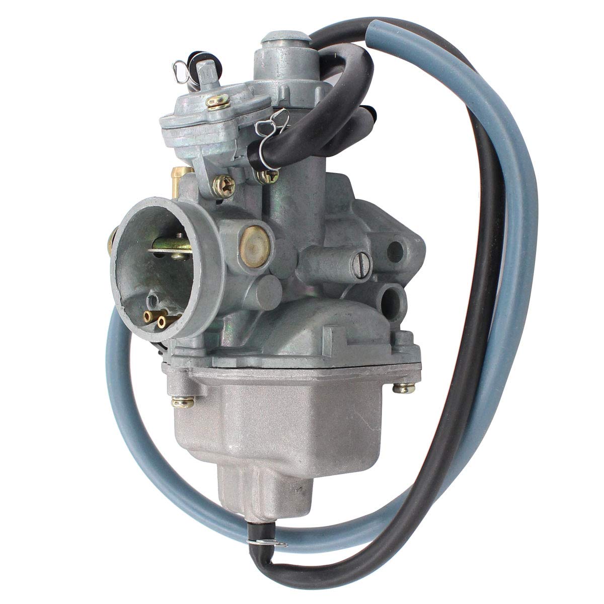 MOTOKU carburetor beside a ruler for scale demonstrating compact size and OEM-style fitment