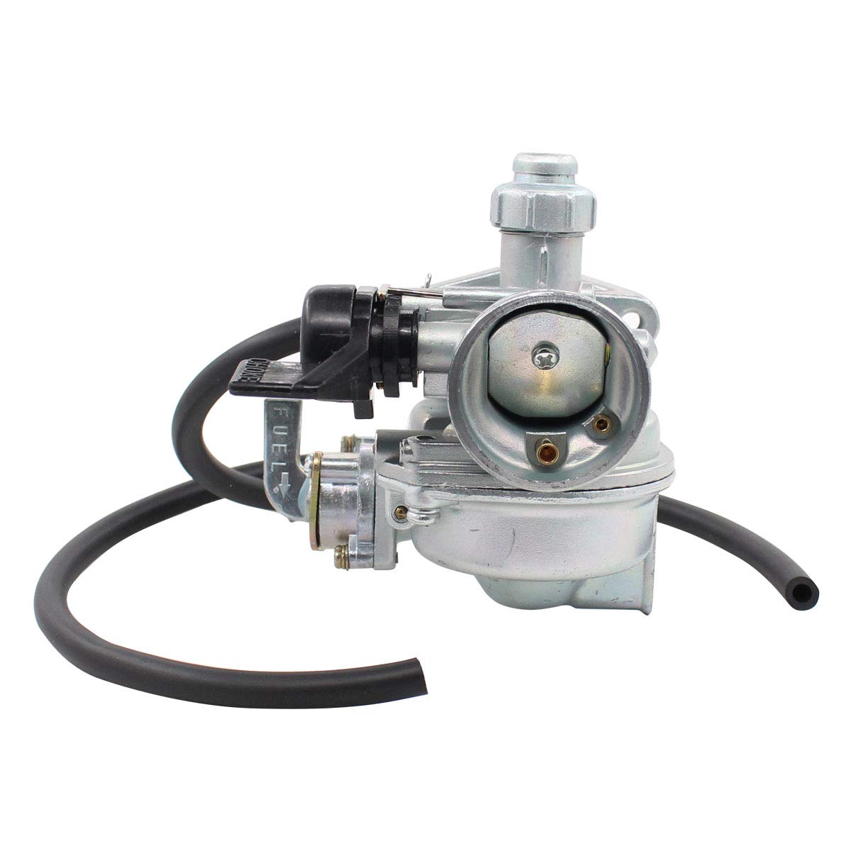 MOTOKU carburetor side detail highlighting throttle linkage and durable finish