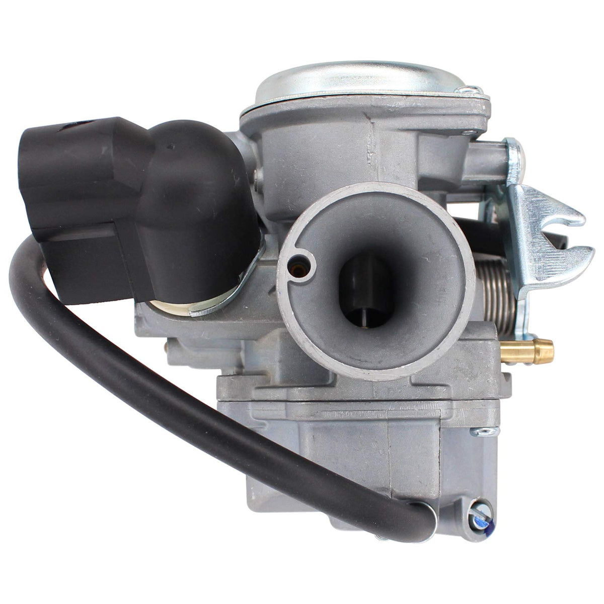 MOTOKU carburetor side profile highlighting throttle bore for consistent airflow benefit