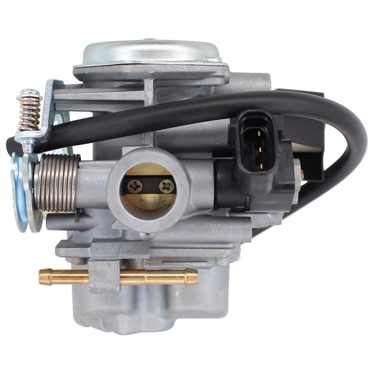 MOTOKU carburetor size comparison with ruler showing compact dimensions for simple fitment