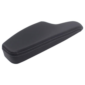 MOTOKU front driver-side armrest full view showing black leather and OEM fit for easy replacement