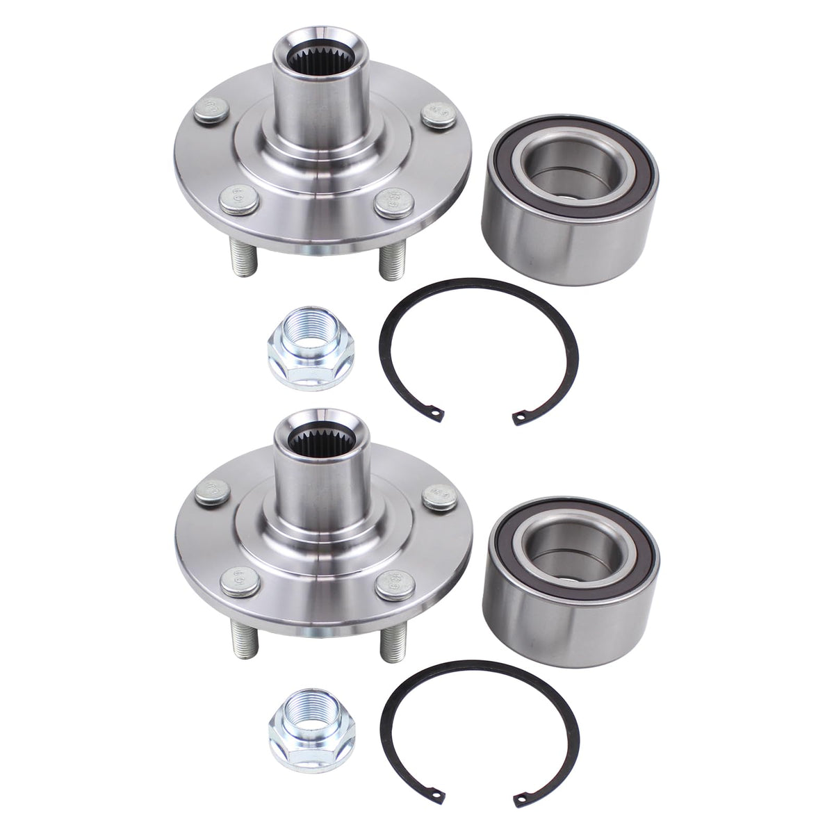 MOTOKU front hub assembly front view showing fit and durability benefit