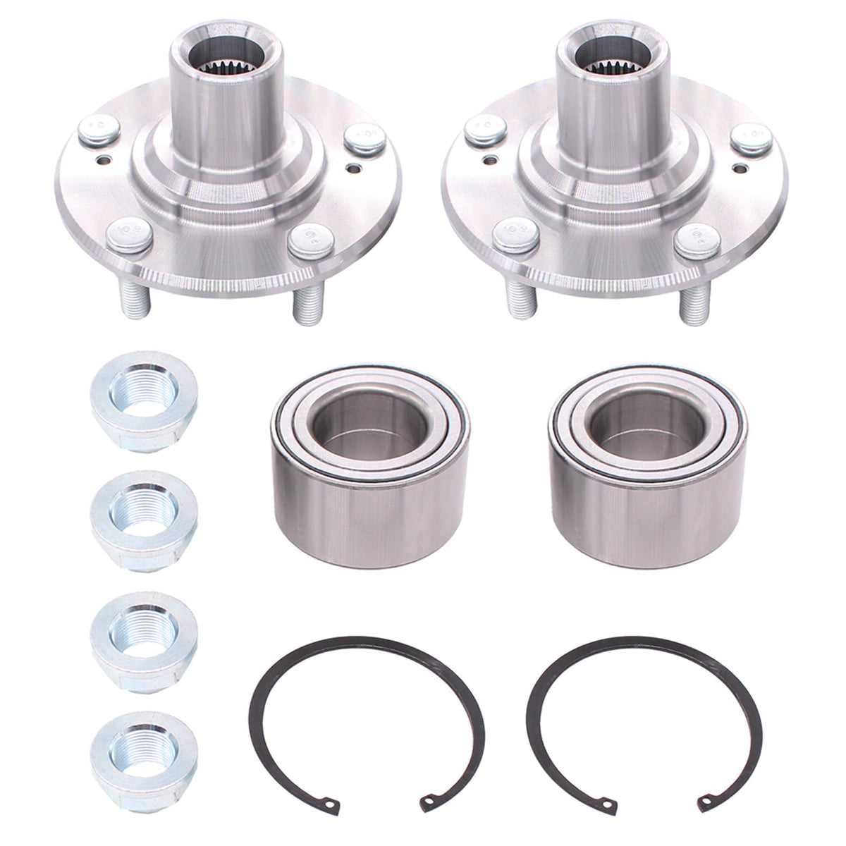 MOTOKU front hub assembly front view showing fitment and durable construction