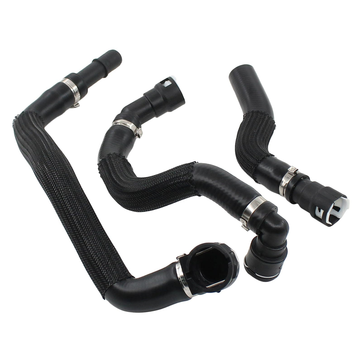 MOTOKU heater supply hose close-up showing durable finish and exact fit
