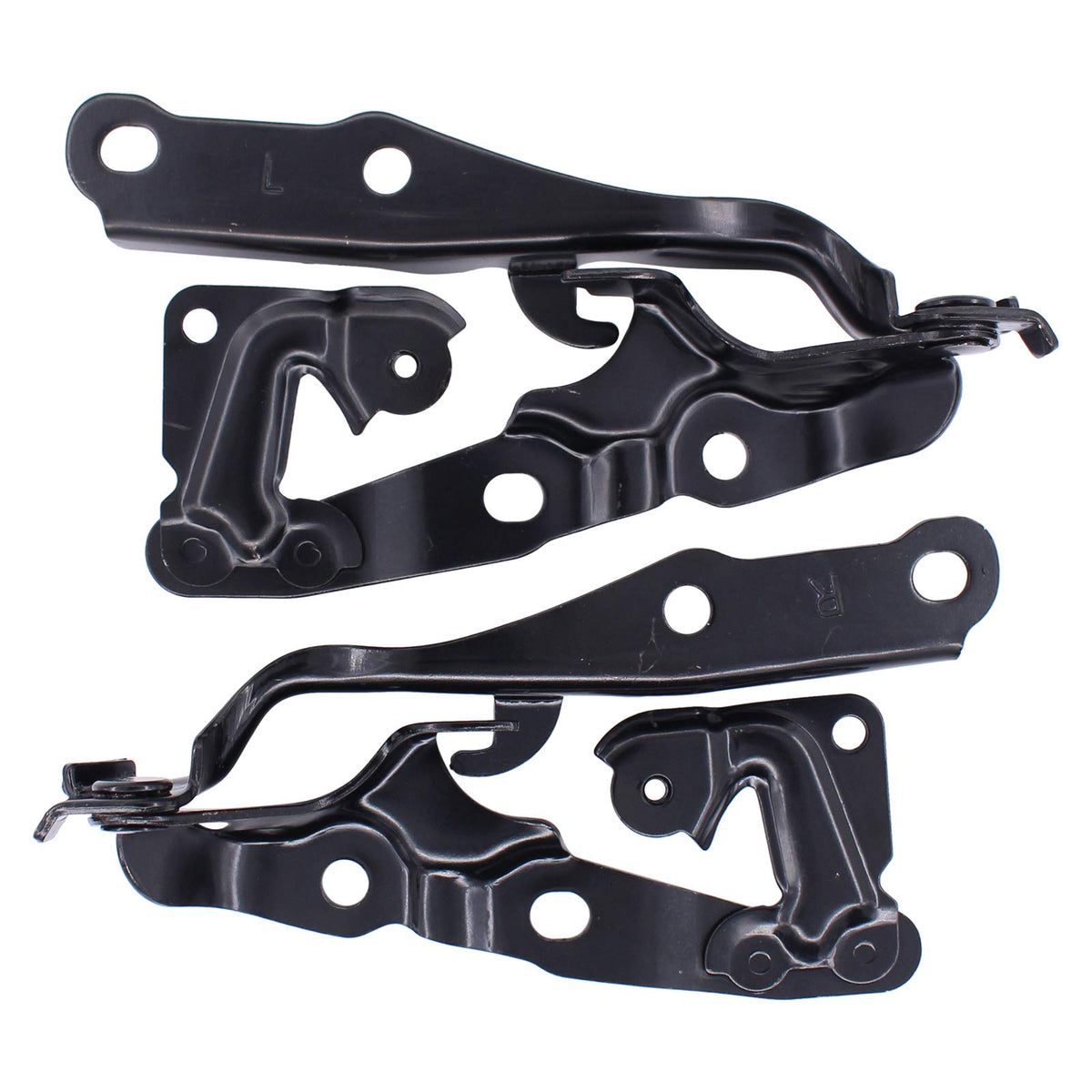 MOTOKU hinges installed on Camry hood showing improved alignment and security