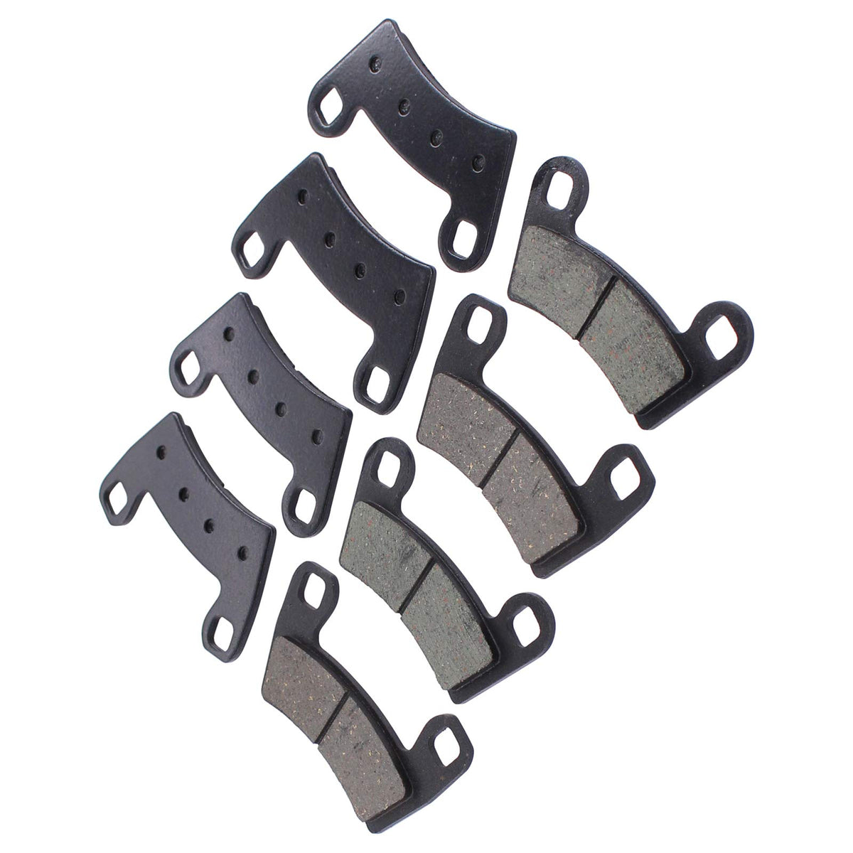 MOTOKU rear pad backing plate detail showing secure bonding and corrosion-resistant finish
